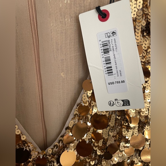 Ted Baker Gold Sequin Dress - Picture 5 of 7